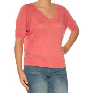 BASIC HOUSE Womens Red Dolman Sleeve Scoop Neck Top Size: S